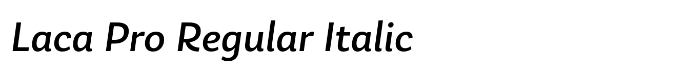 Laca Pro Regular Italic image